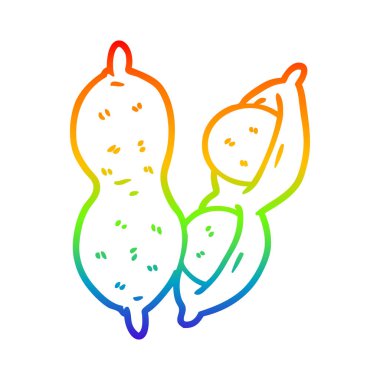 gökkuşağı gradyan çizgi çizim karikatür fıstık