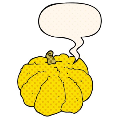 çizgi roman tarzında karikatür kabak ve konuşma balonu