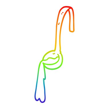 gökkuşağı degrade çizgi çizim karikatür gıda kepçe