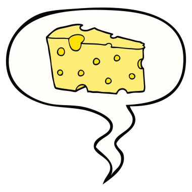 karikatür peynir ve konuşma balonu