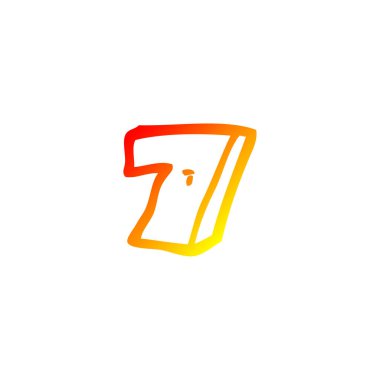 sıcak degrade çizgi çizim karikatür sayısı yedi