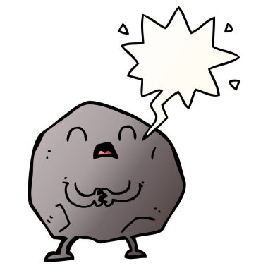 düzgün degrade tarzında karikatür rock ve konuşma balonu