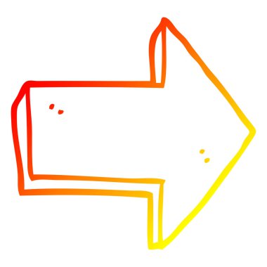 sıcak degrade çizgi çizim karikatür işaret ok