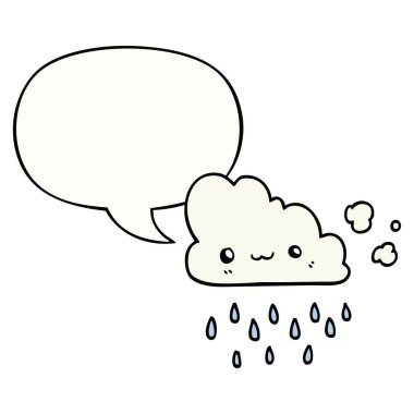 karikatür fırtına bulut ve konuşma balonu