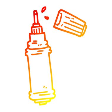 sıcak degrade çizgi çizim karikatür mürekkep kalem