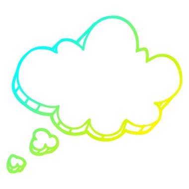 soğuk degrade çizgi çizim karikatür ifade balonu