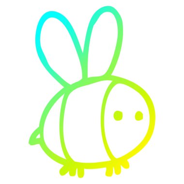 soğuk degrade çizgi çizim karikatür arı