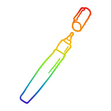 gökkuşağı gradyan çizgi çizim karikatür kalem