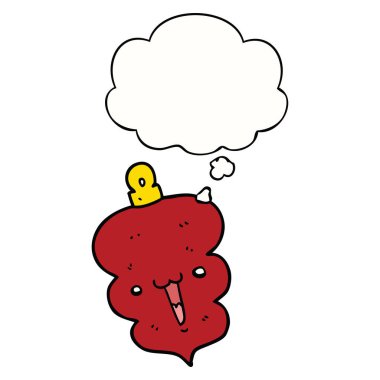 karikatür noel dekorasyon bauble ve düşünce balonu