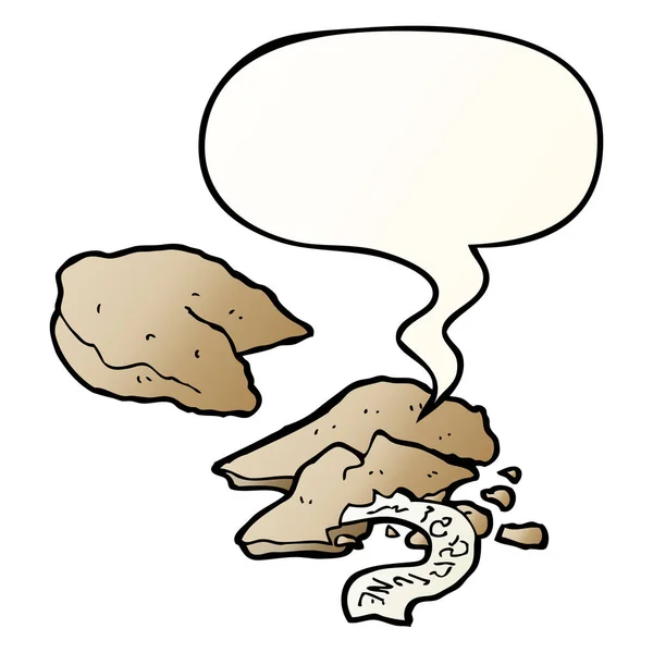 Biscuits de fortune dessin animé et bulle de la parole en pente lisse sty — Image vectorielle