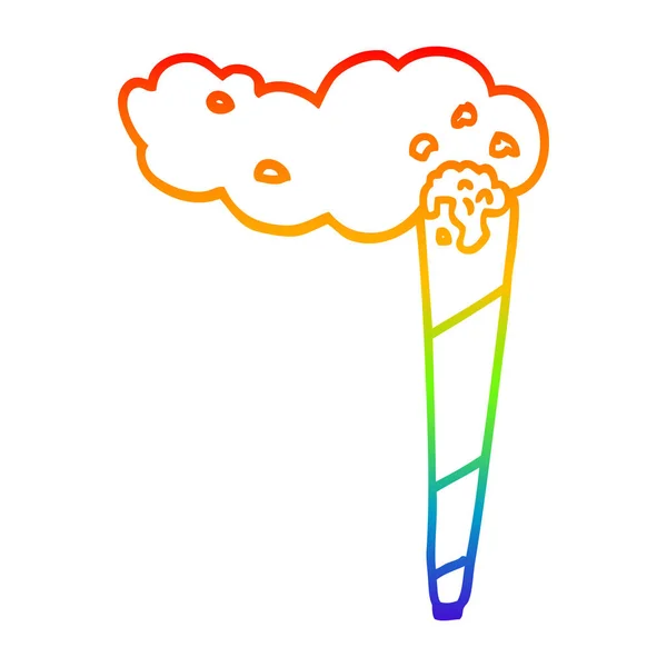 Arco iris gradiente línea dibujo dibujos animados conjunta — Vector de stock