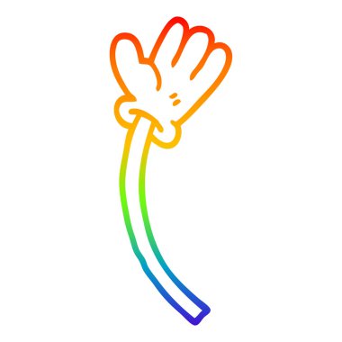 gökkuşağı gradyan çizgi çizim karikatür el hareketleri