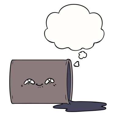 karikatür yağ davul ve düşünce balonu