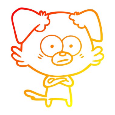 sıcak degrade çizgi çizim sinir köpek karikatür