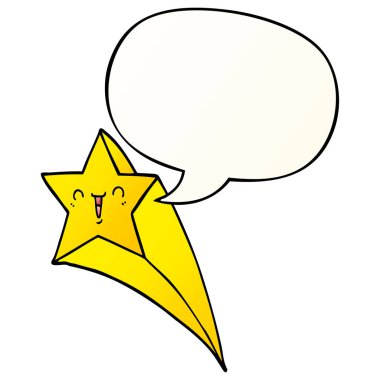 çizgi film çekim yıldız ve konuşma balonu pürüzsüz degrade tarzında