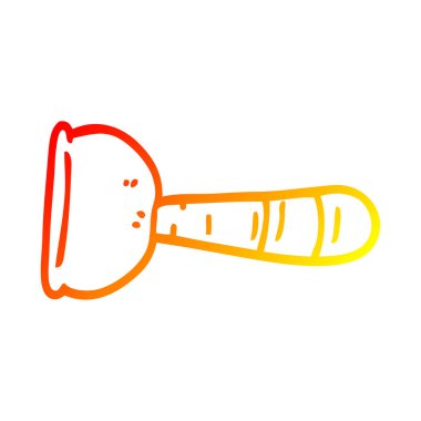 sıcak degrade çizgi çizim karikatür tuvalet piston