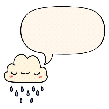 çizgi roman tarzında karikatür fırtına bulut ve konuşma balonu