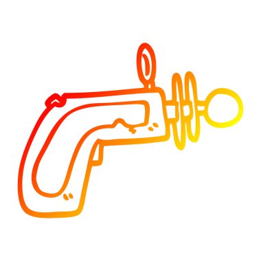 sıcak degrade çizgi çizim karikatür ışın tabancası