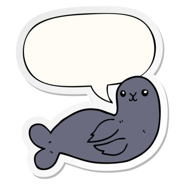 karikatür mühür ve konuşma kabarcık etiket