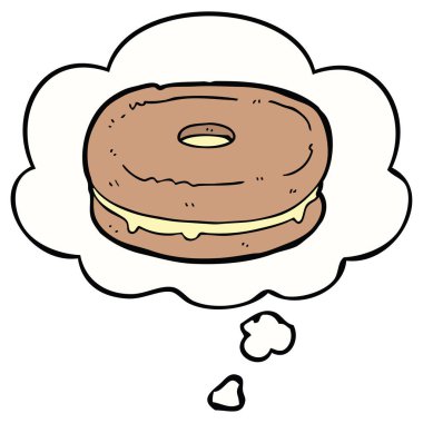 karikatür bisküvi ve düşünce kabarcık