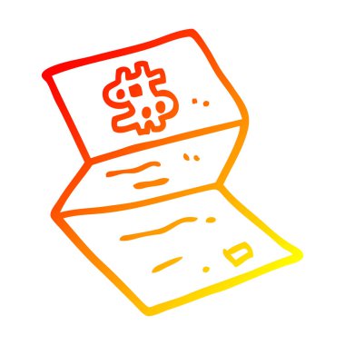 sıcak degrade çizgi çizim karikatür yasal para mektubu