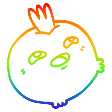 gökkuşağı degrade çizgi çizim karikatür mutlu kök sebze