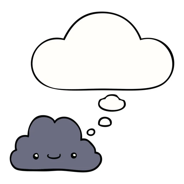 귀여운 만화 구름과 생각 거품 — 스톡 벡터