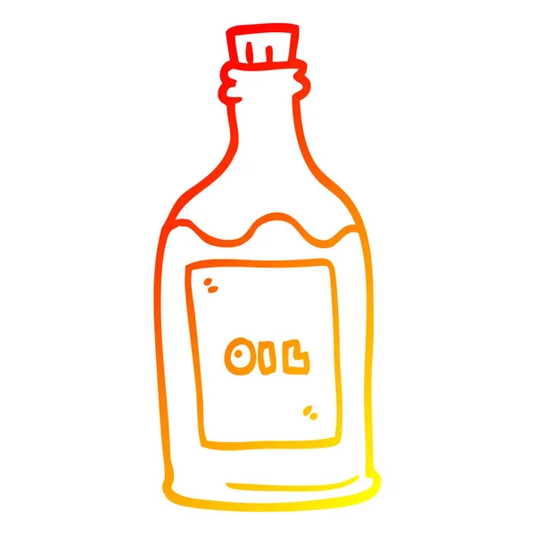 Chaud gradient ligne dessin dessin animé huile d'olive — Image vectorielle