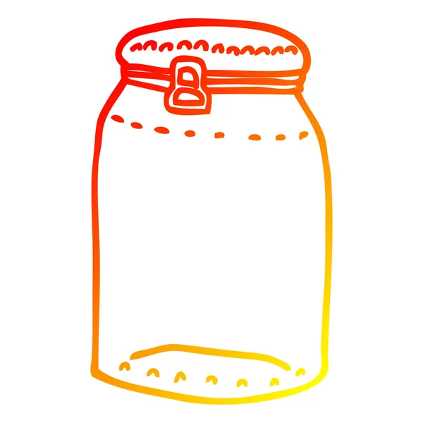 暖渐变线绘制卡通玻璃罐 — 图库矢量图片