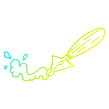 soğuk degrade çizgi çizim karikatür dolma kalem