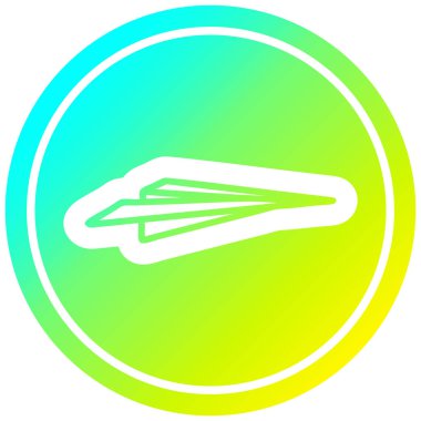 soğuk degrade spektrumda kağıt düzlem dairesel