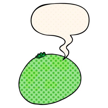 çizgi roman tarzında karikatür kabak ve konuşma balonu