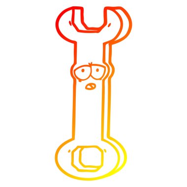 sıcak degrade çizgi çizim karikatür spanner