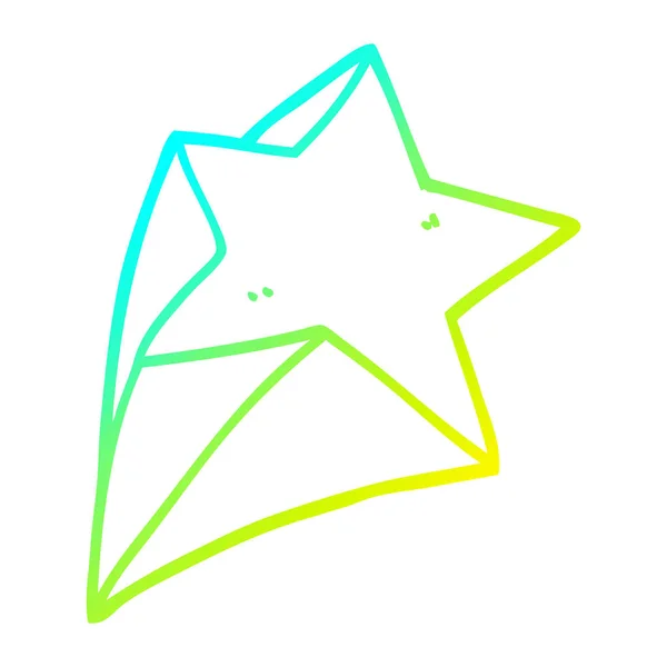 Froid gradient ligne dessin étoiles dessin animé — Image vectorielle