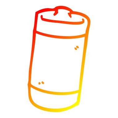 sıcak degrade çizgi çizim karikatür pil