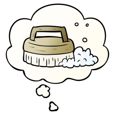 çizgi film fırçası ve düşünce balonu pürüzsüz degrade st