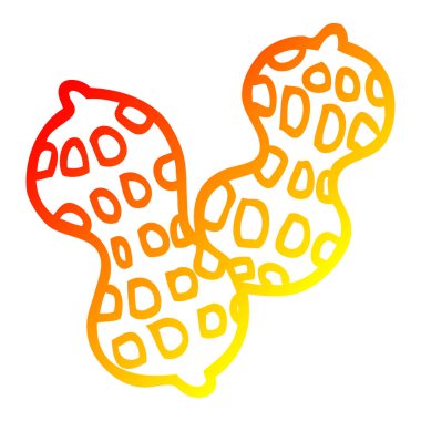 sıcak degrade çizgi çizim karikatür fıstık