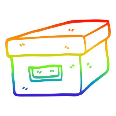 gökkuşağı gradyan çizgi çizim karikatür eski dosyalama kutusu