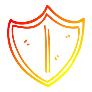 sıcak degrade çizgi çizim karikatür kalkan