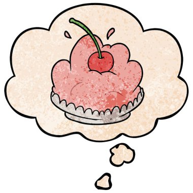 karikatür tatlı ve grunge doku desen sty düşünce balonu