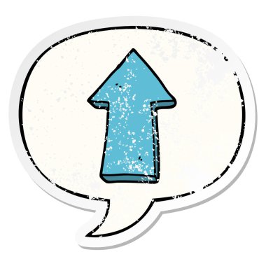 karikatür ok ve konuşma balonu sıkıntılı etiket