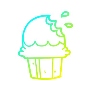 soğuk degrade çizgi çizim çikolata cupcake