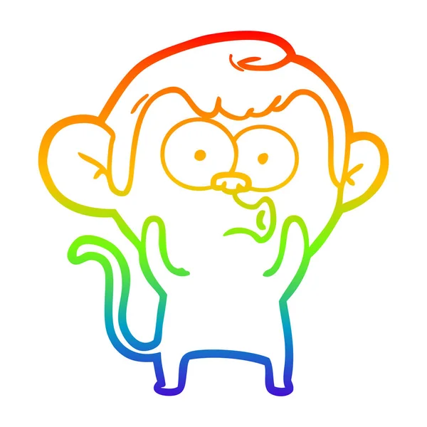 虹のグラデーションライン描画漫画フーティングサル — ストックベクタ