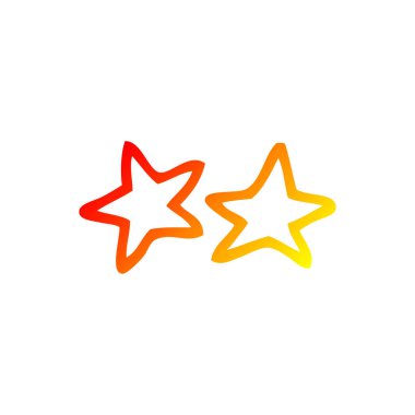 sıcak degrade çizgi çizim karikatür yıldız