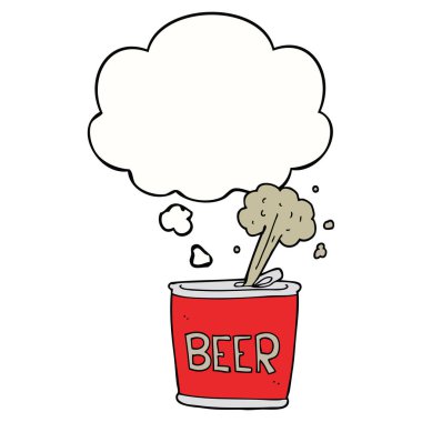 karikatür bira olabilir ve düşünce balonu