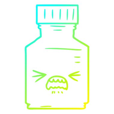 soğuk degrade çizgi çizim karikatür hap kavanoz