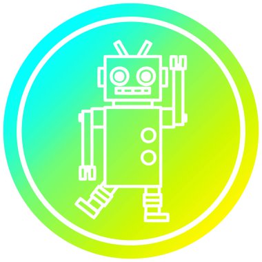 soğuk degrade spektrumda dans robot dairesel