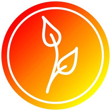 sıcak degrade spektrumda doğal yaprak dairesel