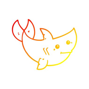 degrade çizgi film köpekbalığı güzel çizim