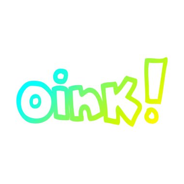 soğuk degrade çizgi çizim karikatür kelime oink